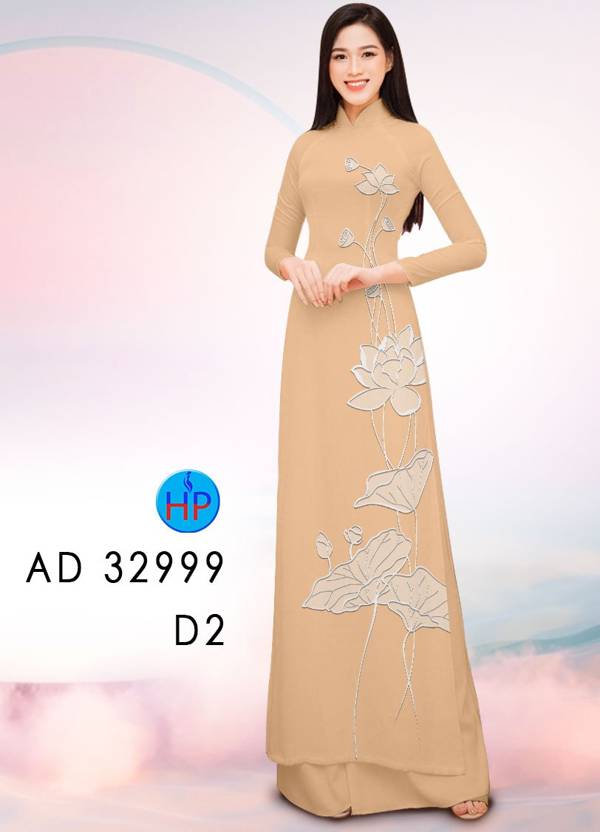 Vải Áo Dài Hoa Sen AD 32999 10